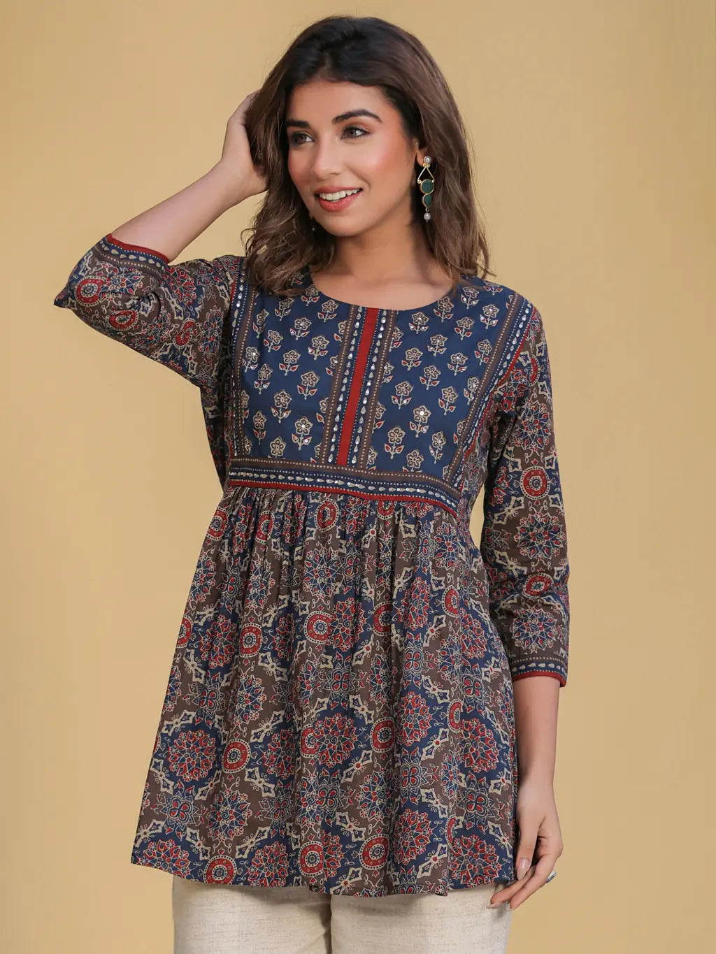 Women Blue Ethnic Motifs…