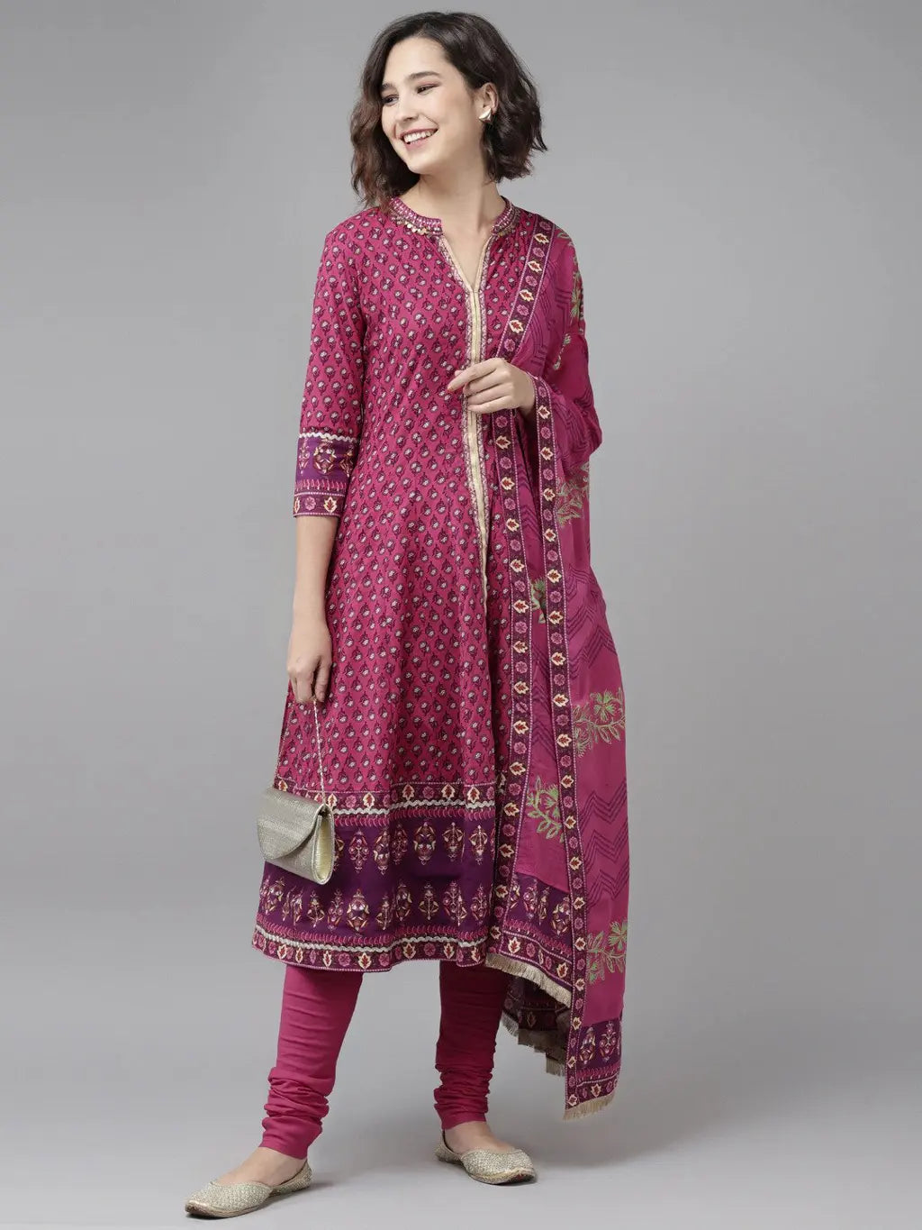 Women Magenta & Beige…