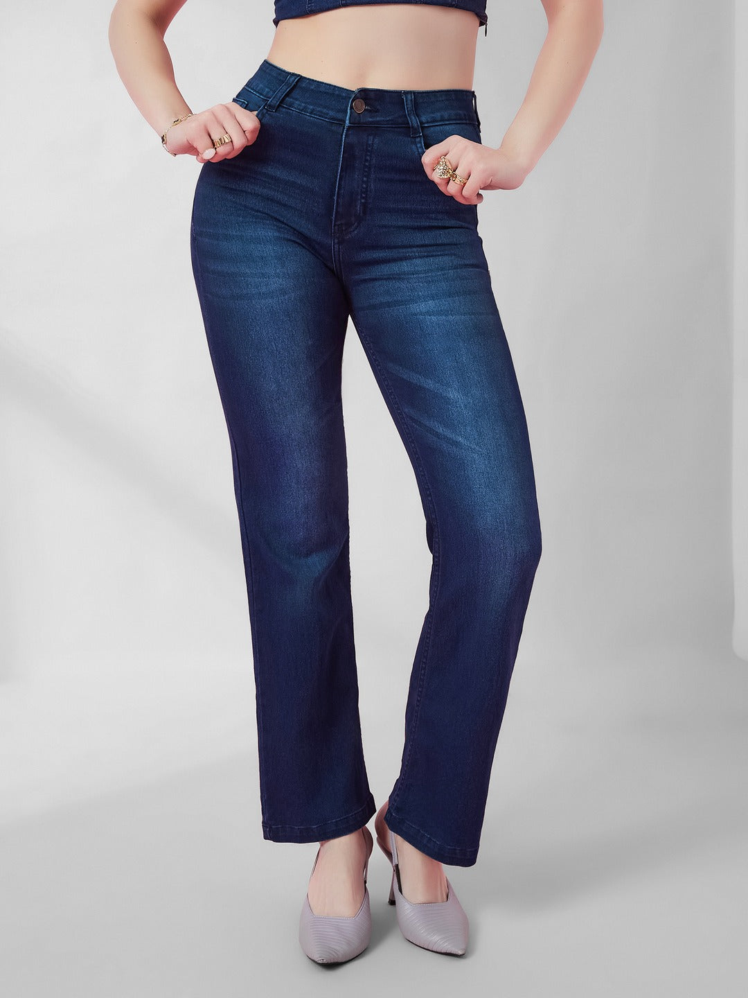 Navy blue Bootcut Mid…