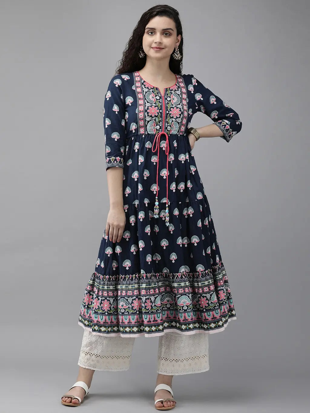 Navy Blue Anarkali Kurta…