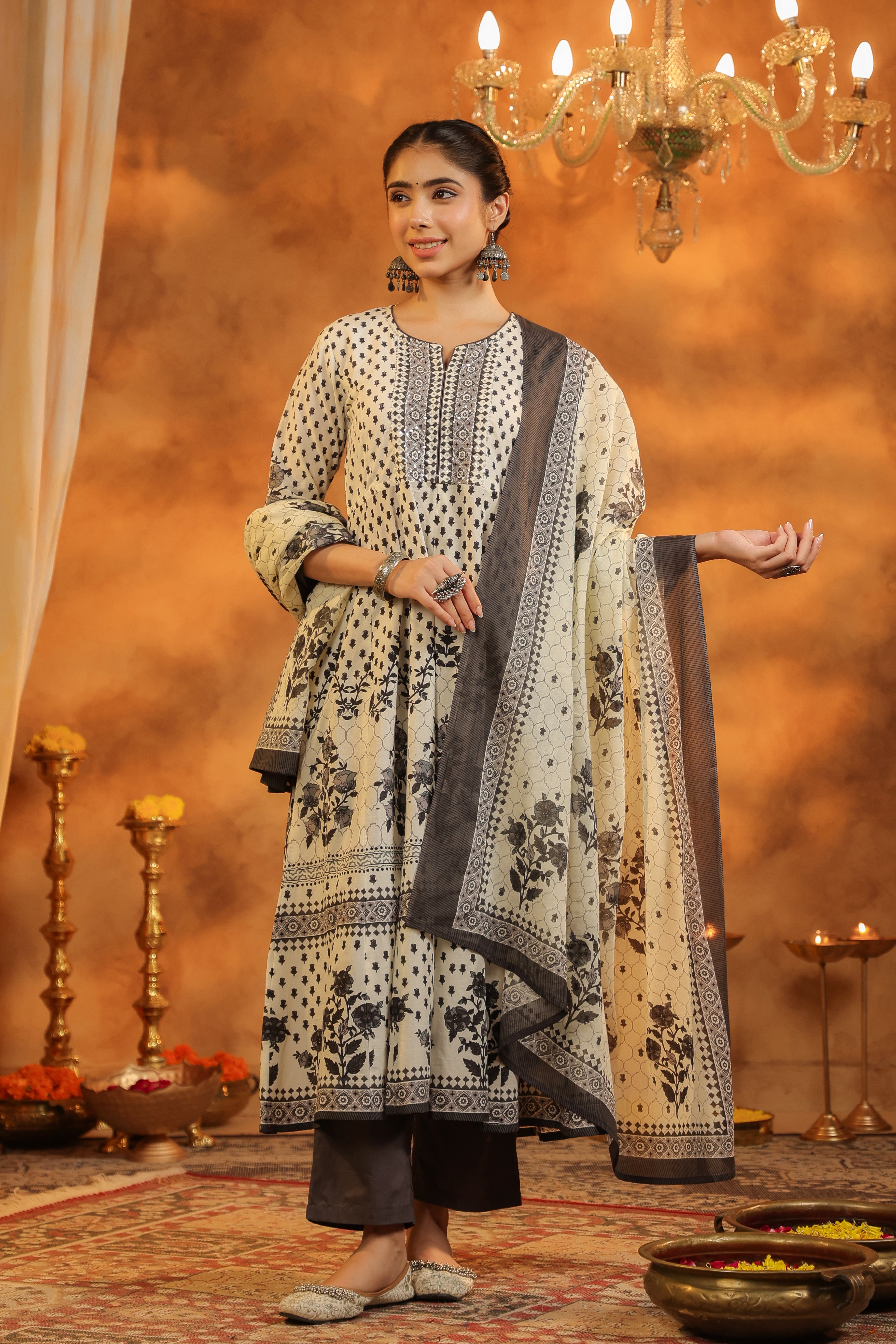 Floral Printed Pure Cotton…