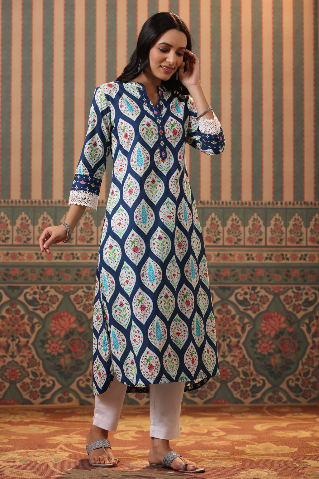 Women Blue Ethnic Motifs…