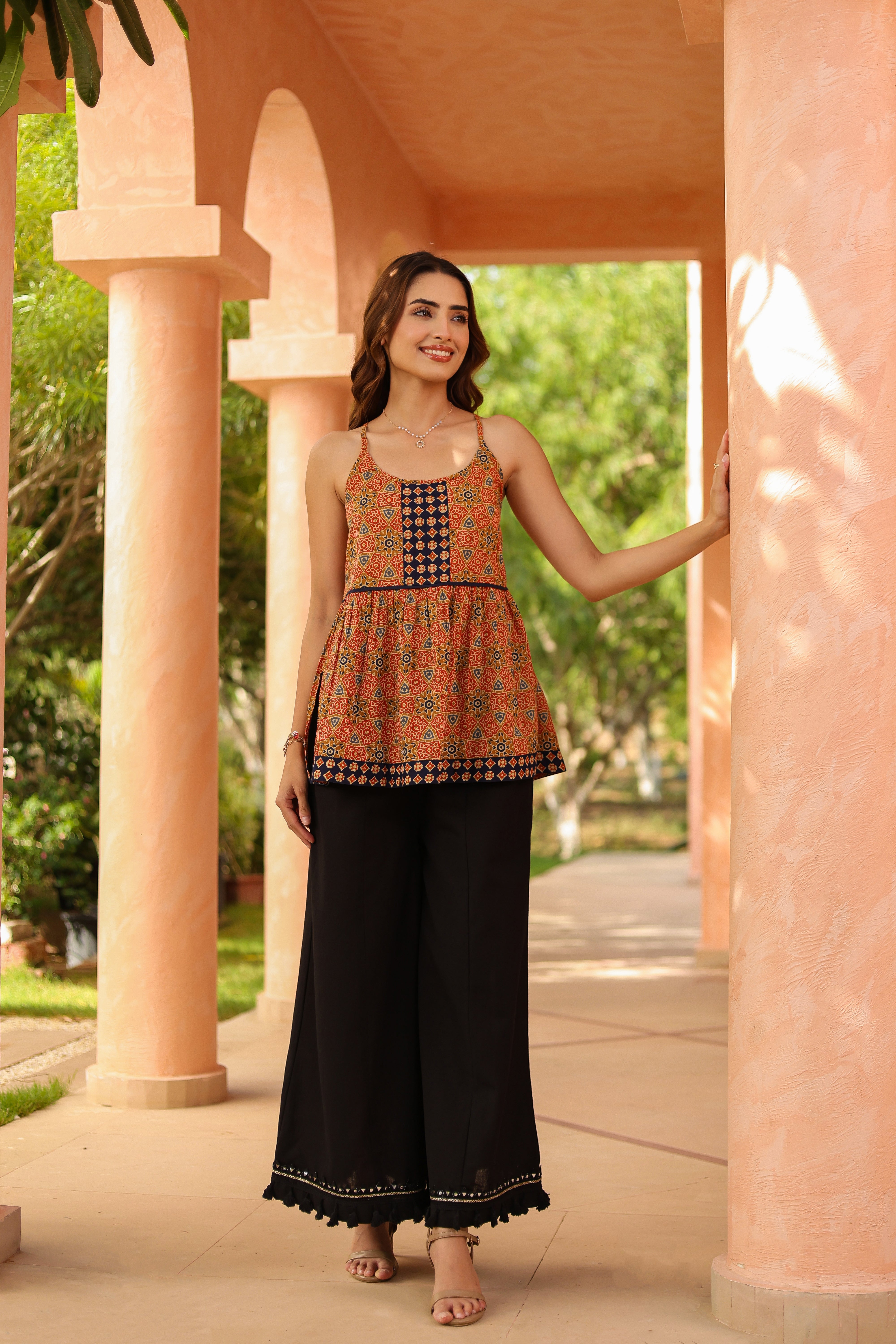 Women Printed Cotton Peplum…