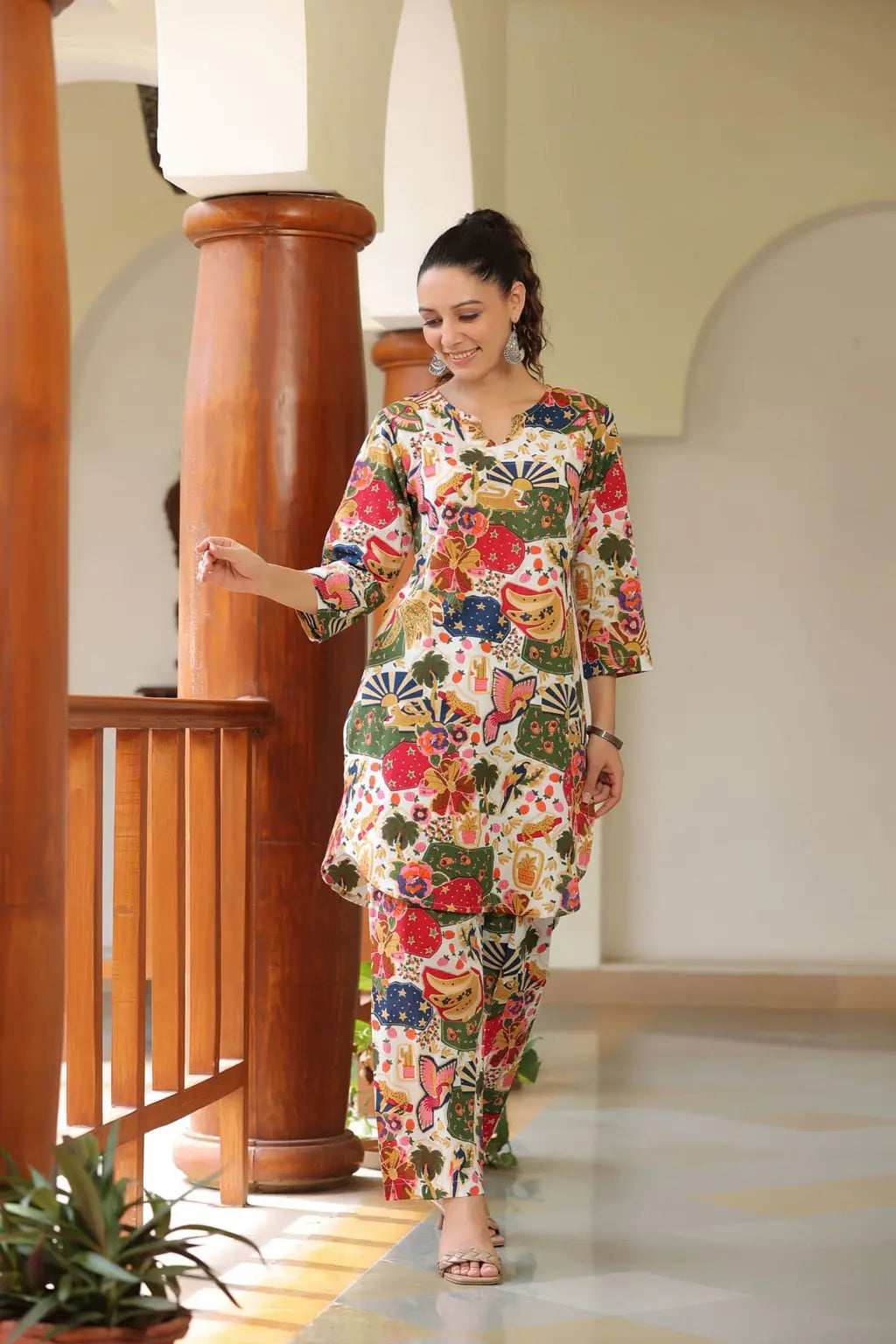 Printed Pure Cotton Round…