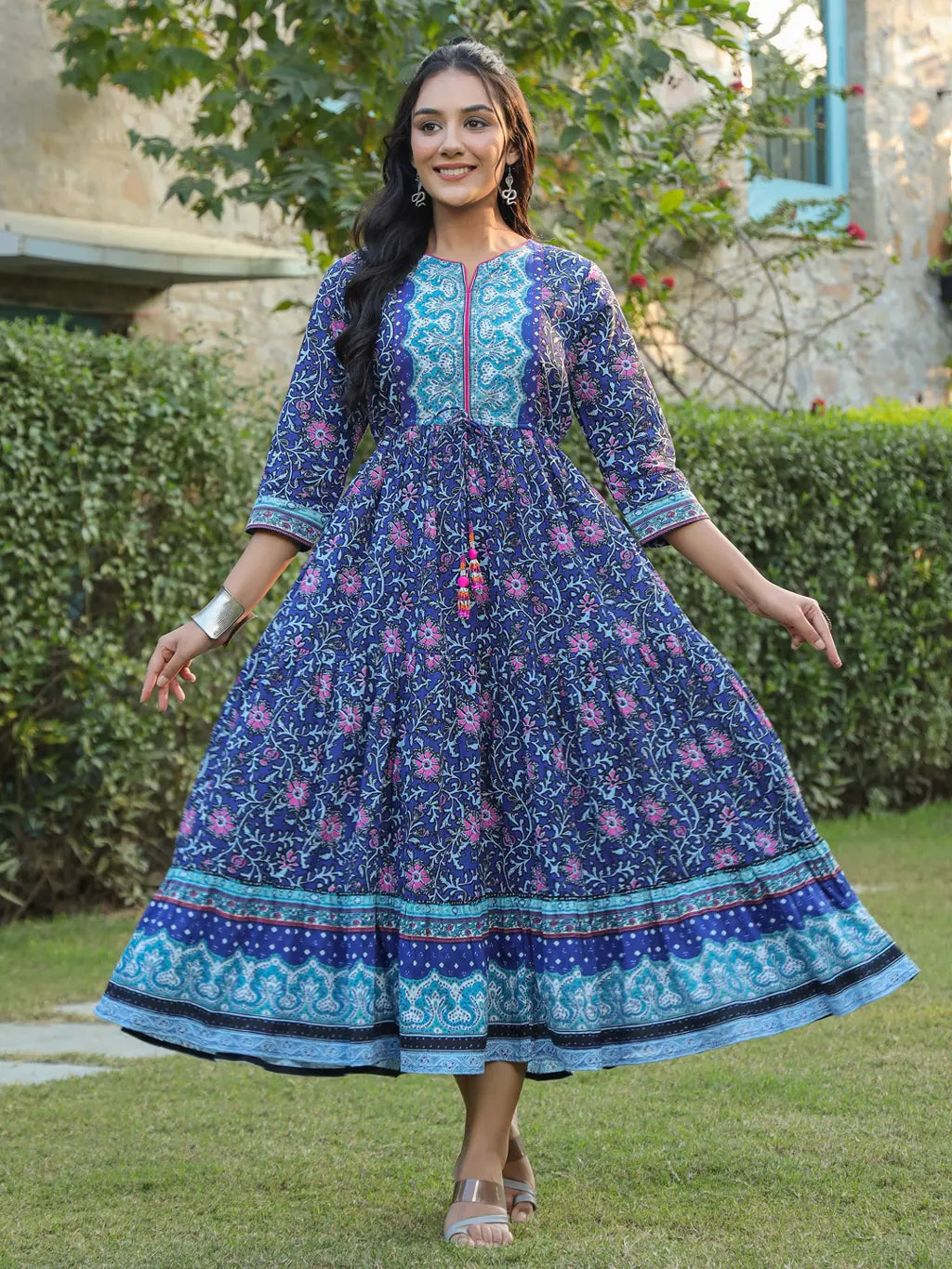 Women Blue Ethnic Motifs…