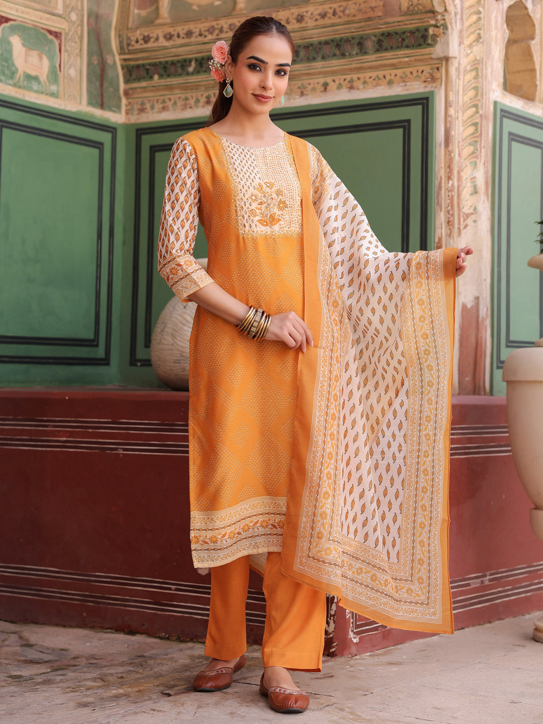 Women Printed Chanderi Cotton…
