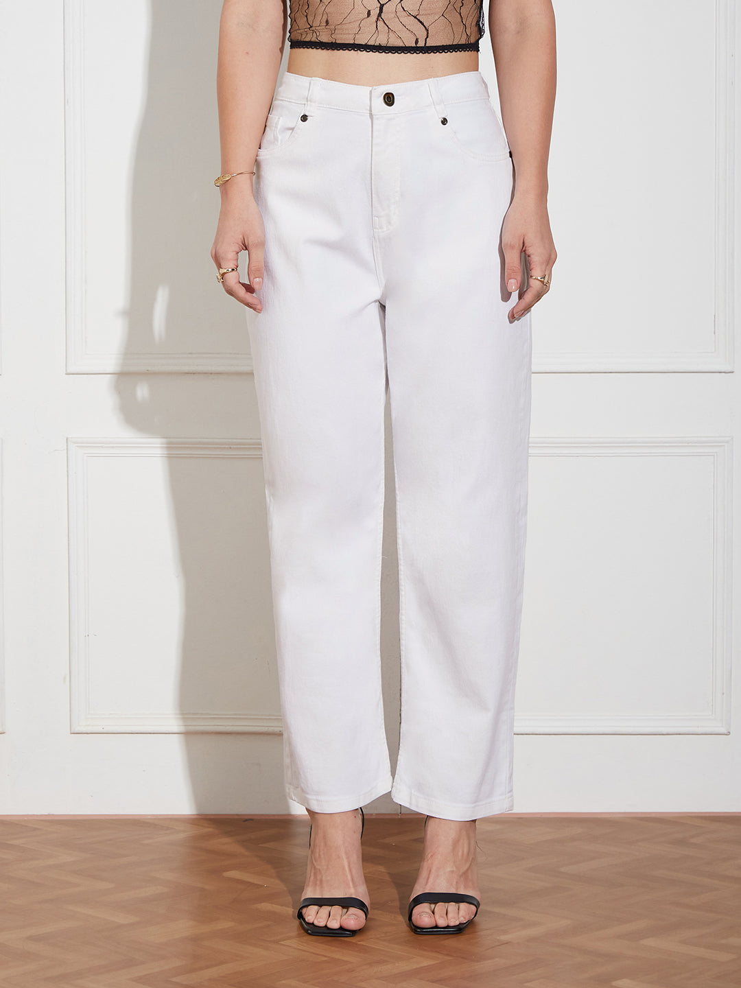 White Tapered Mid Rise…