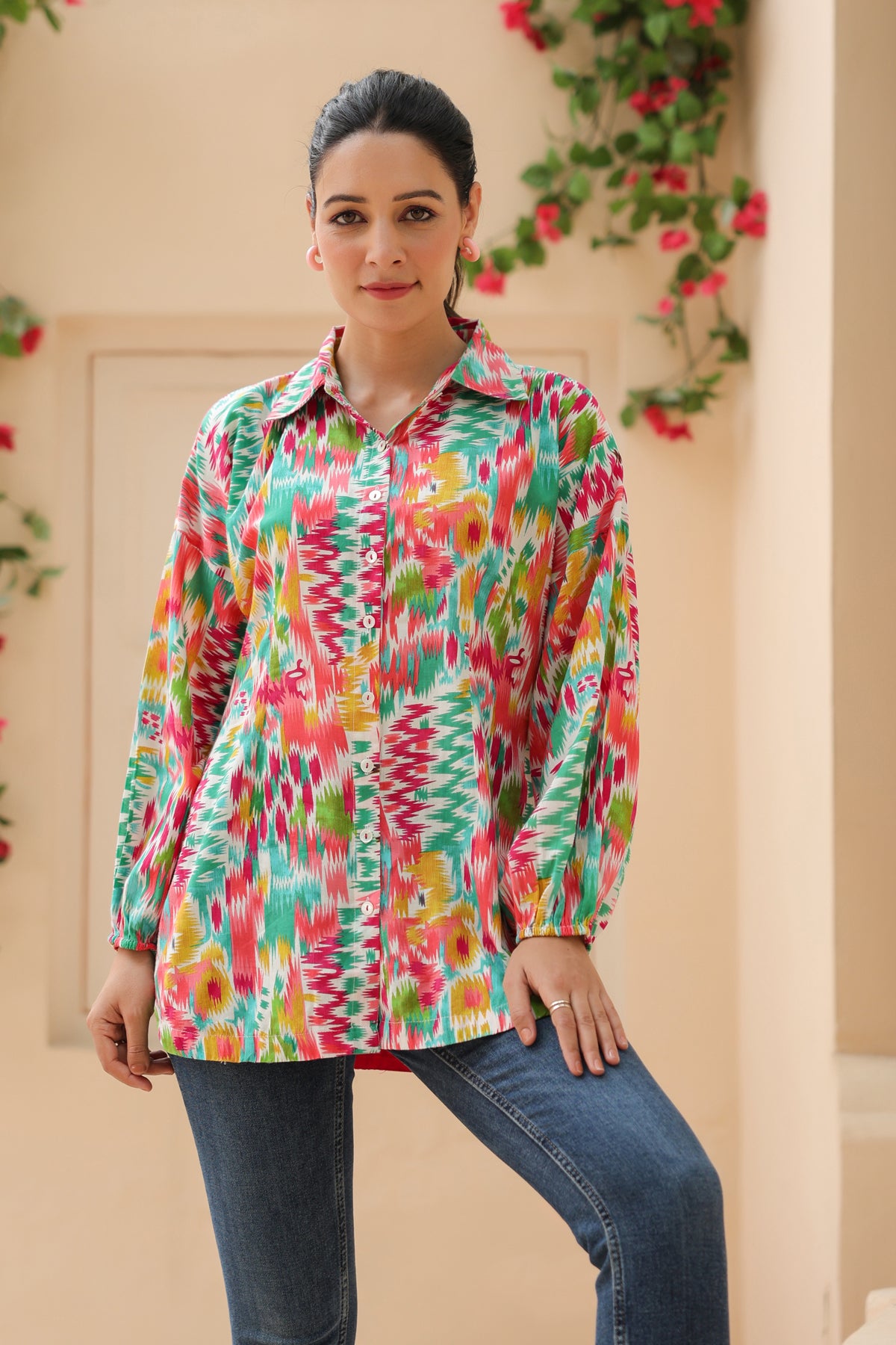 Women Abstract Printed Shirt…