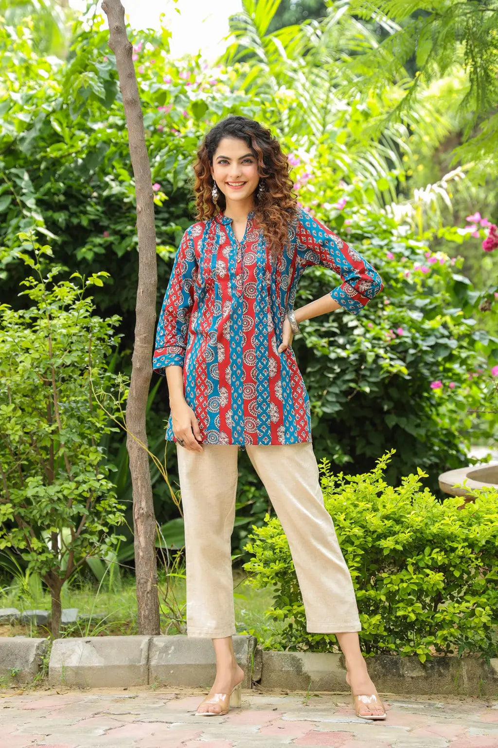 Maroon & Blue Ethnic…
