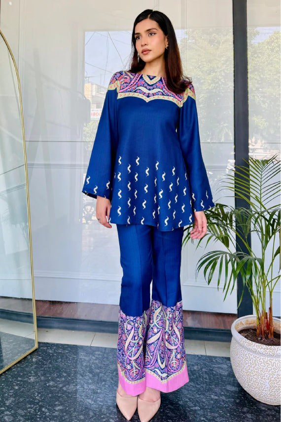 Designer Blue Printed Cotton…