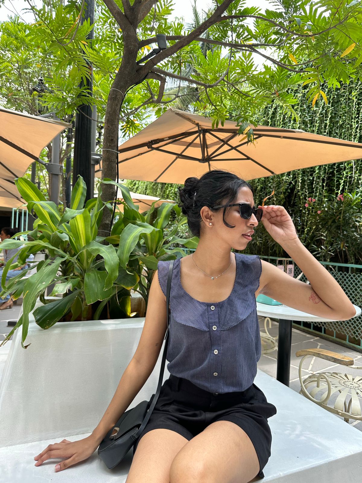 Cara Navy Blouse (…