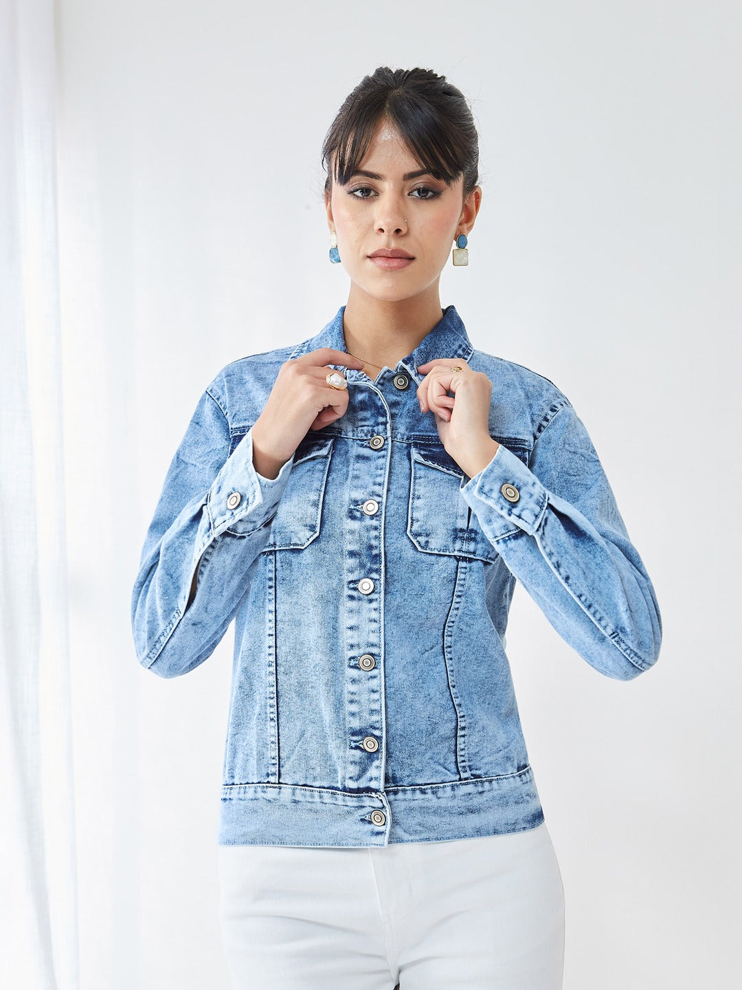 Light Blue Collared Full…