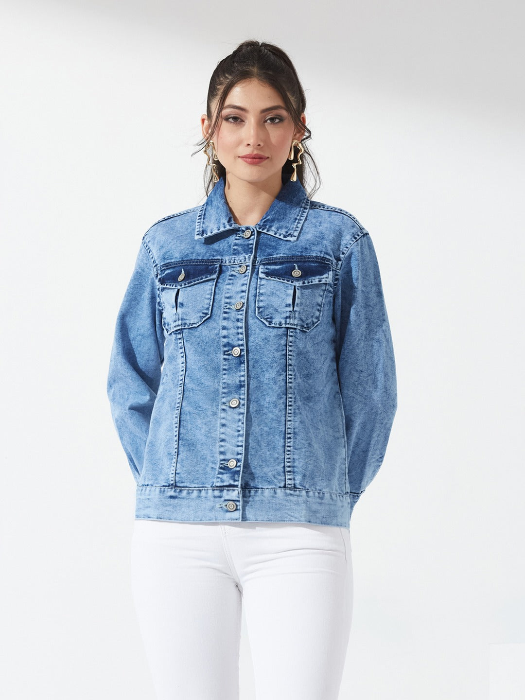 Light Blue Collared Full…