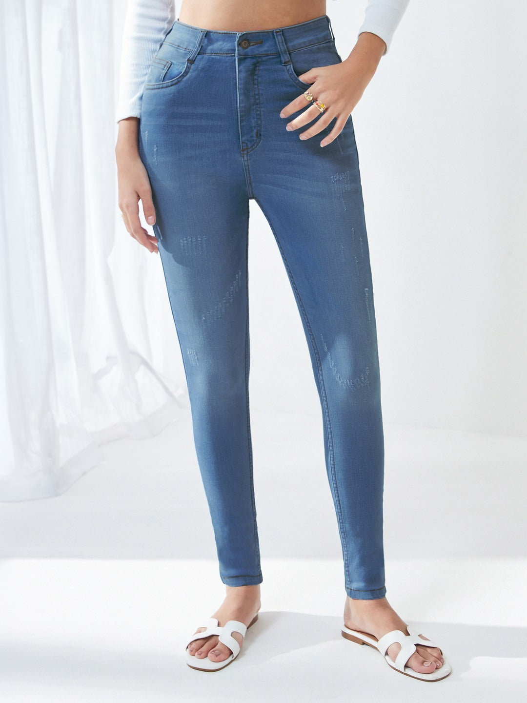 Blue Skinny High Rise…