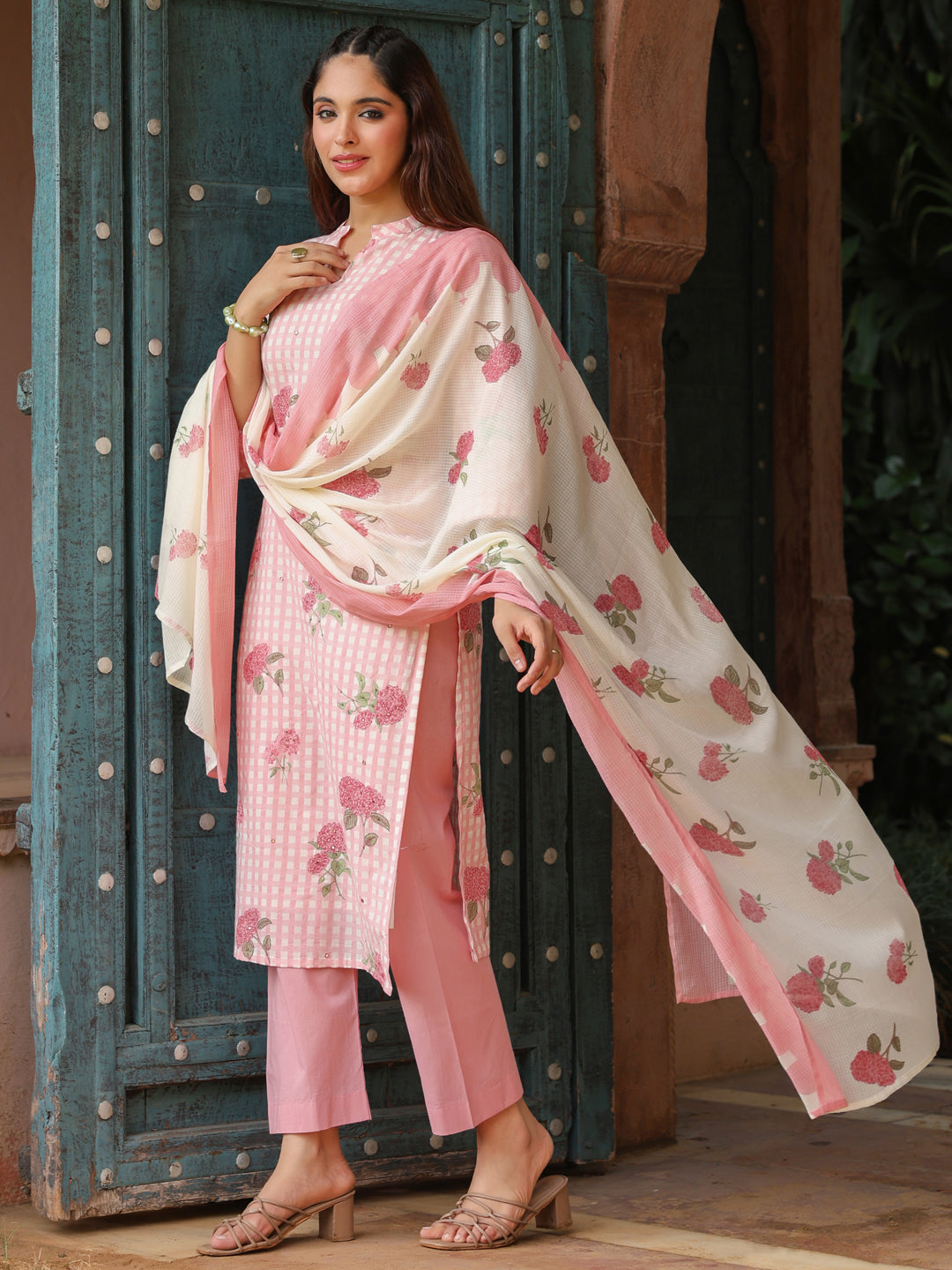 Pink Floral Print 3-Piece…