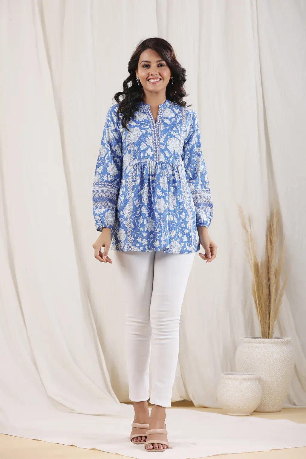 Women Blue Floral Print…