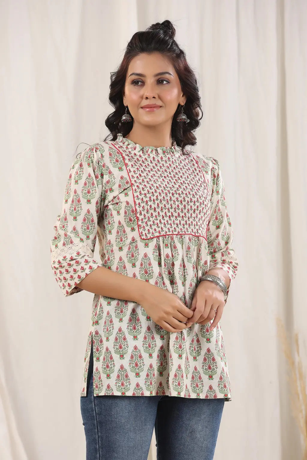Women Green Ethnic Motifs…