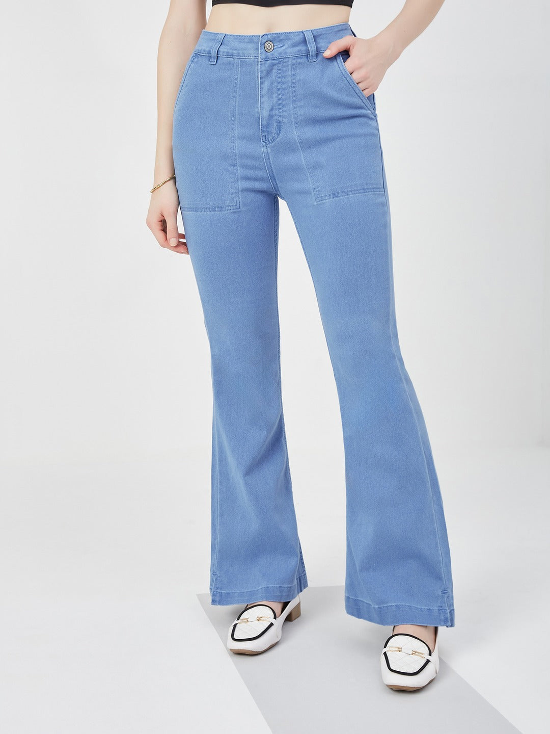 Light Blue Bootcut high-rise…