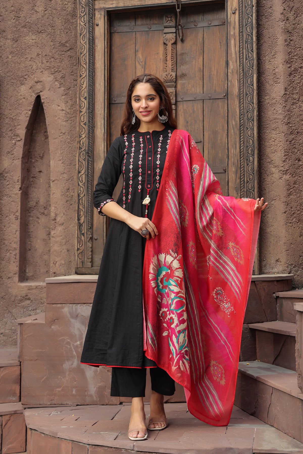 Yoke Design Chanderi Cotton…