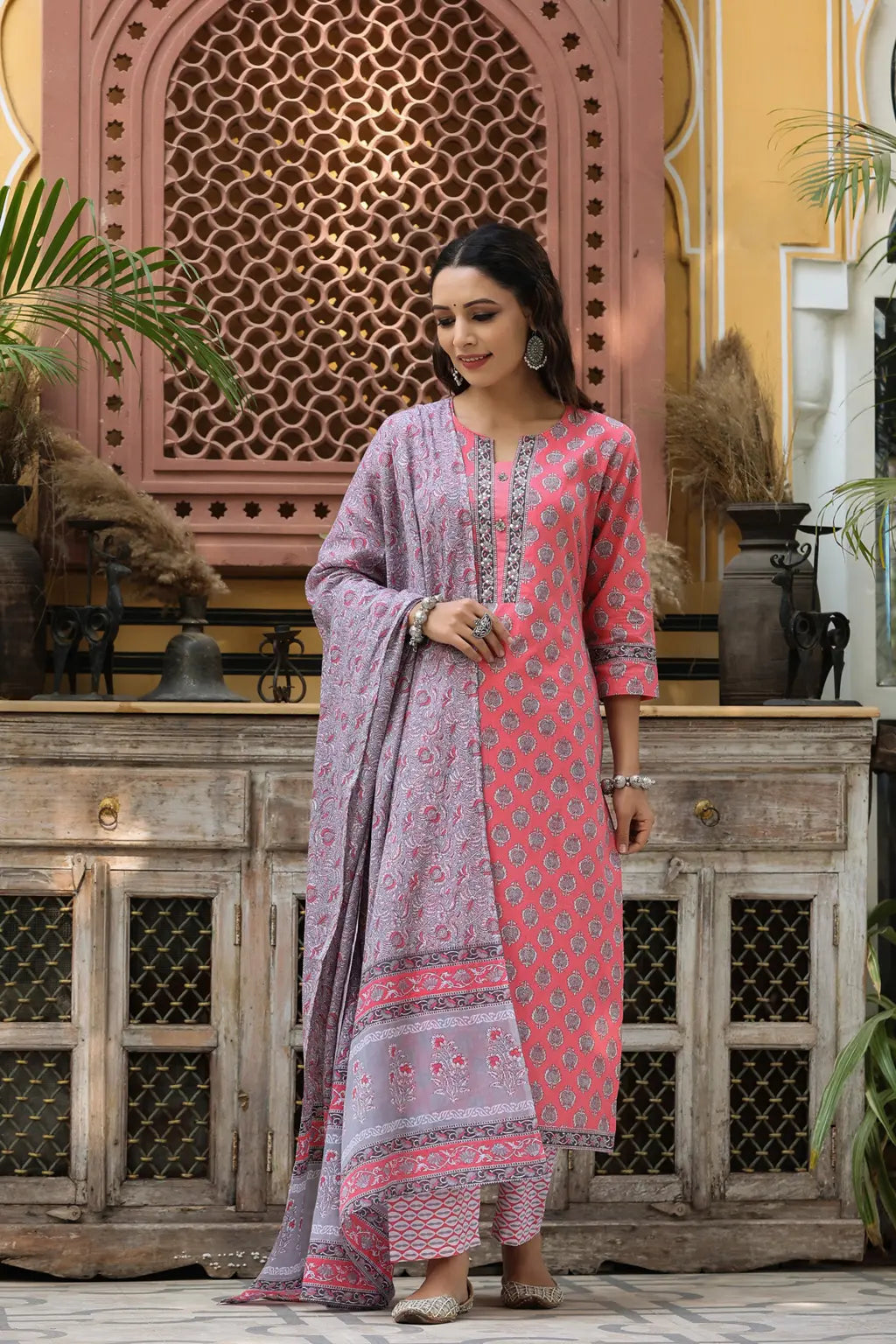 Women Pink Ethnic Printed…