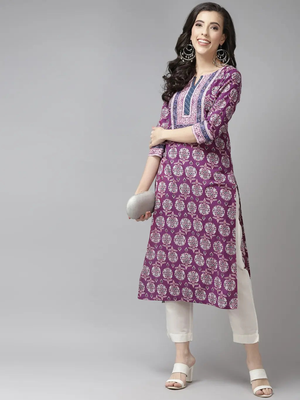 Women Purple & White…