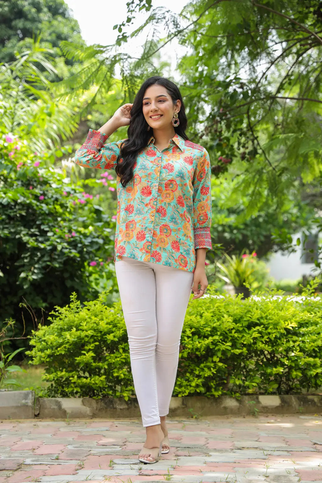 Women Green Digital Printed…