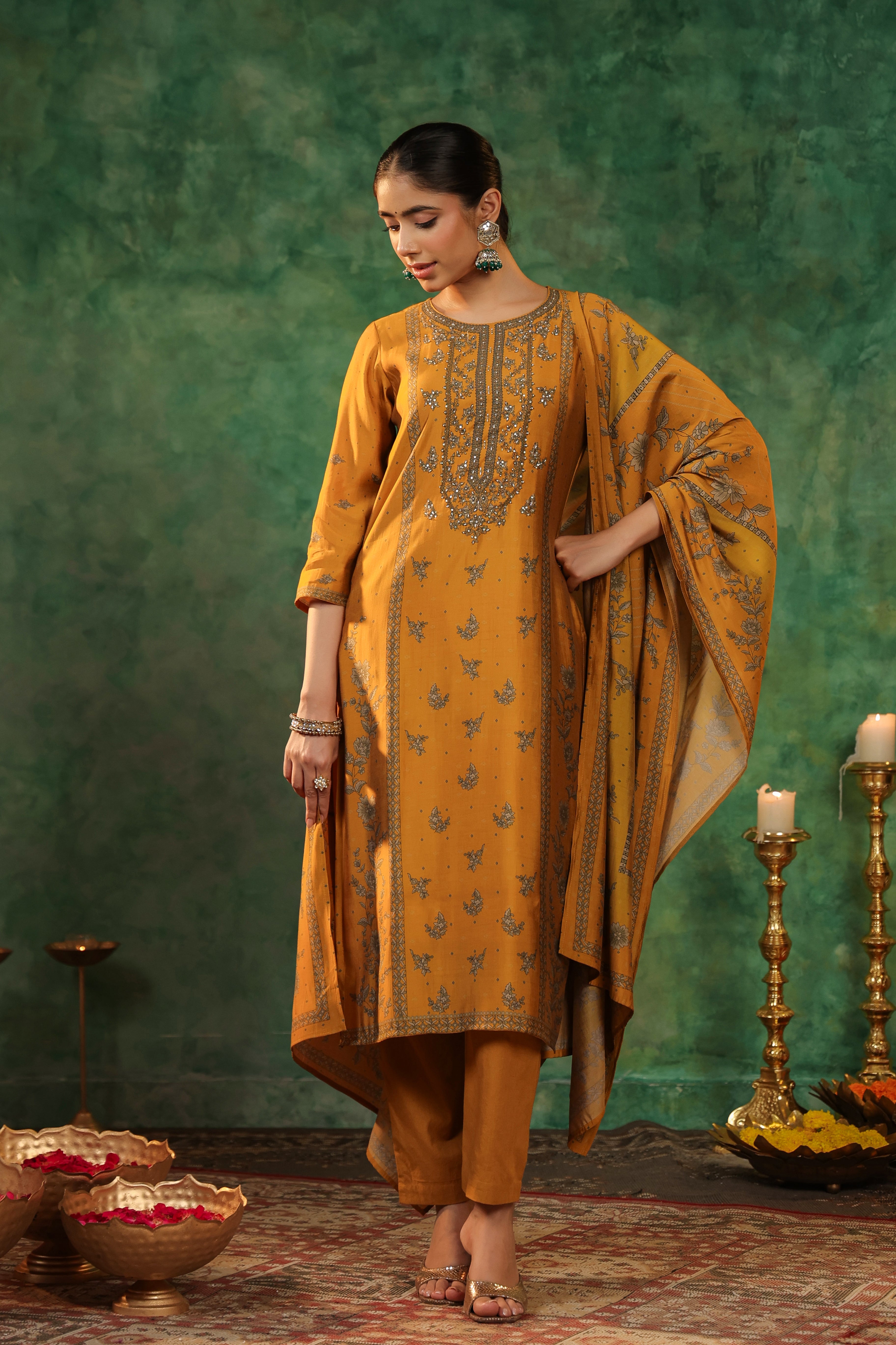 Floral Printed Kurta With…