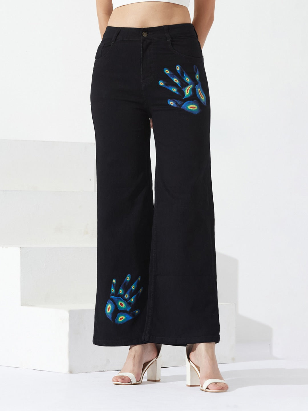 Black Wide Leg high-rise…