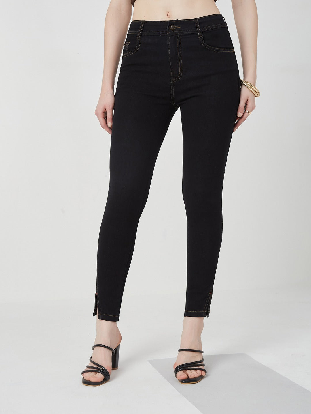 Black Skinny high-rise Side…