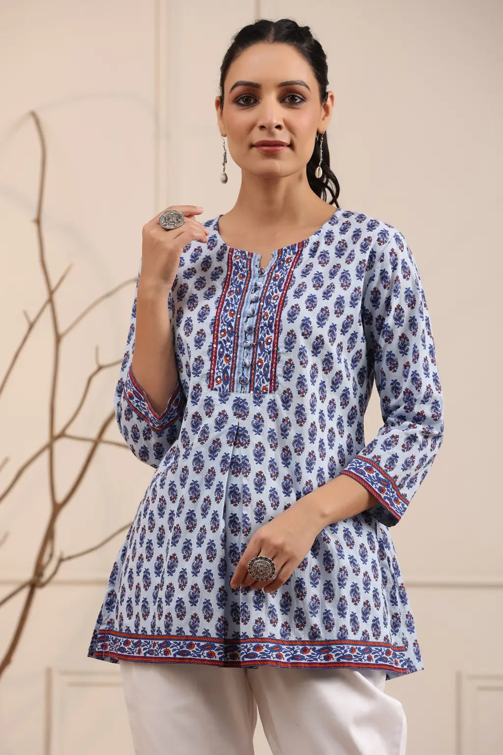 Women Blue Ethnic Motifs…