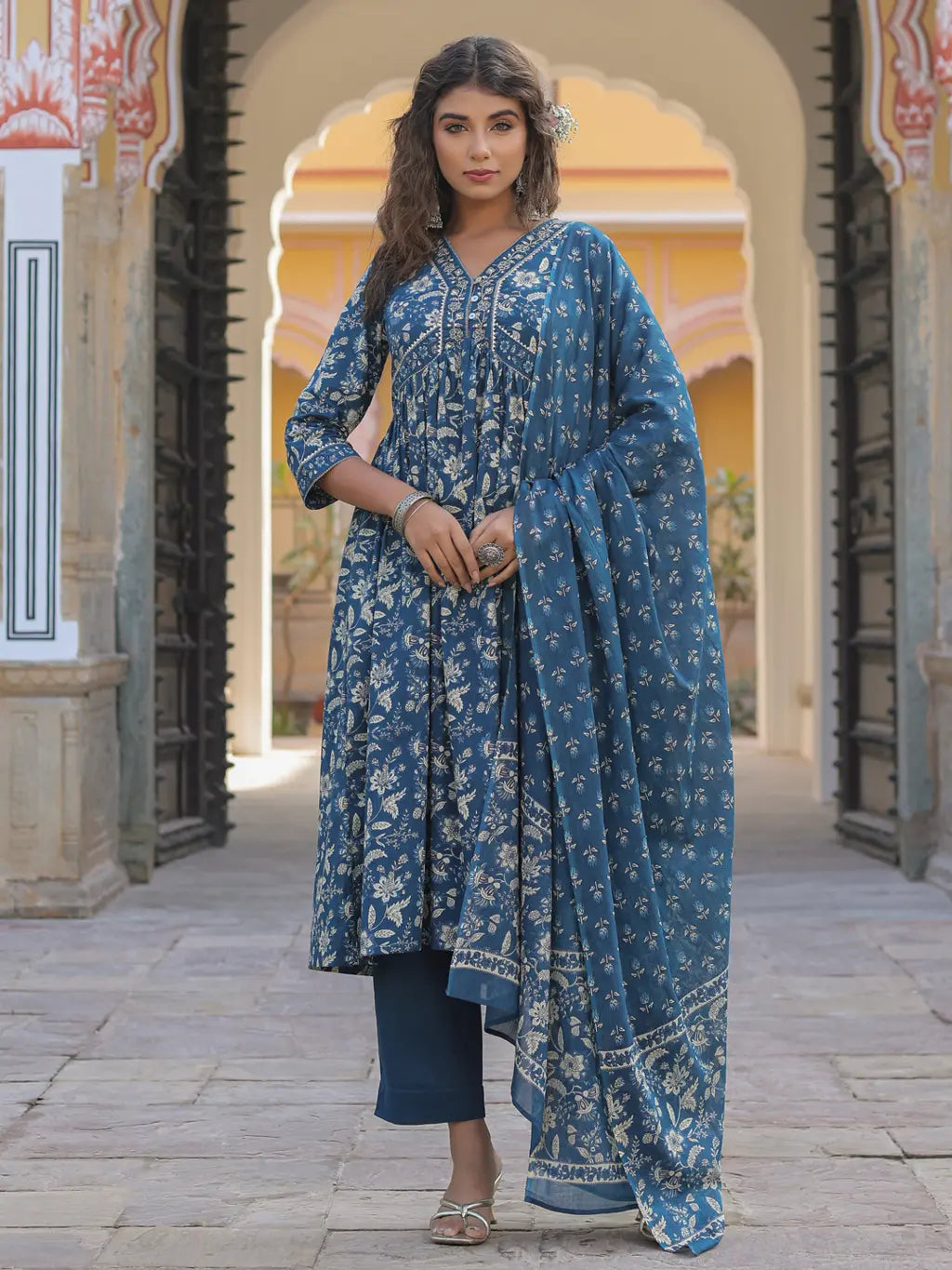 Women Blue Floral Printed…