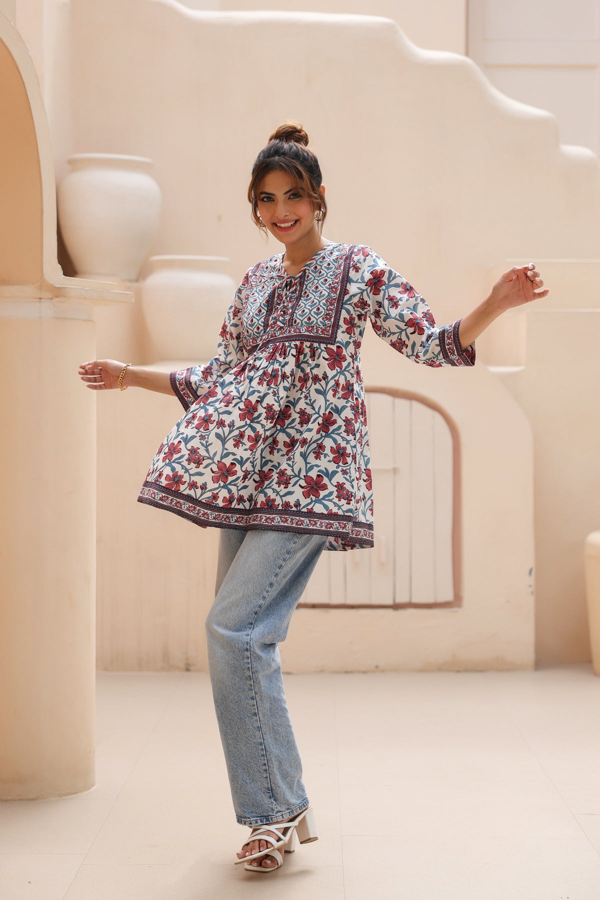 Women Pure Cotton Floral…