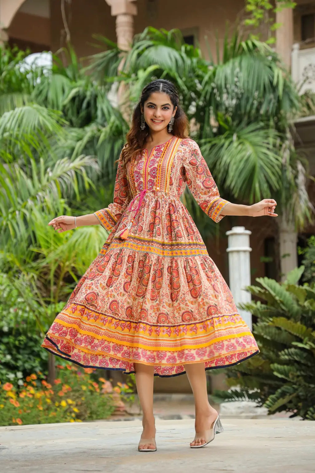 Women Beige Pure Cotton…