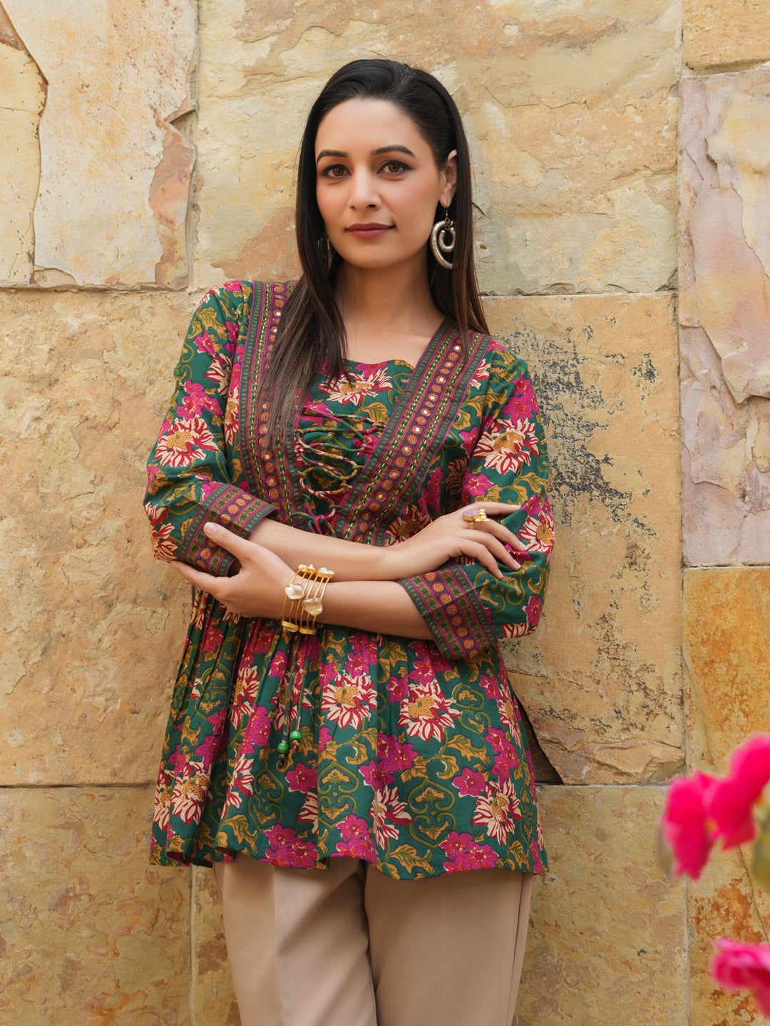 Women Green Floral Printed…