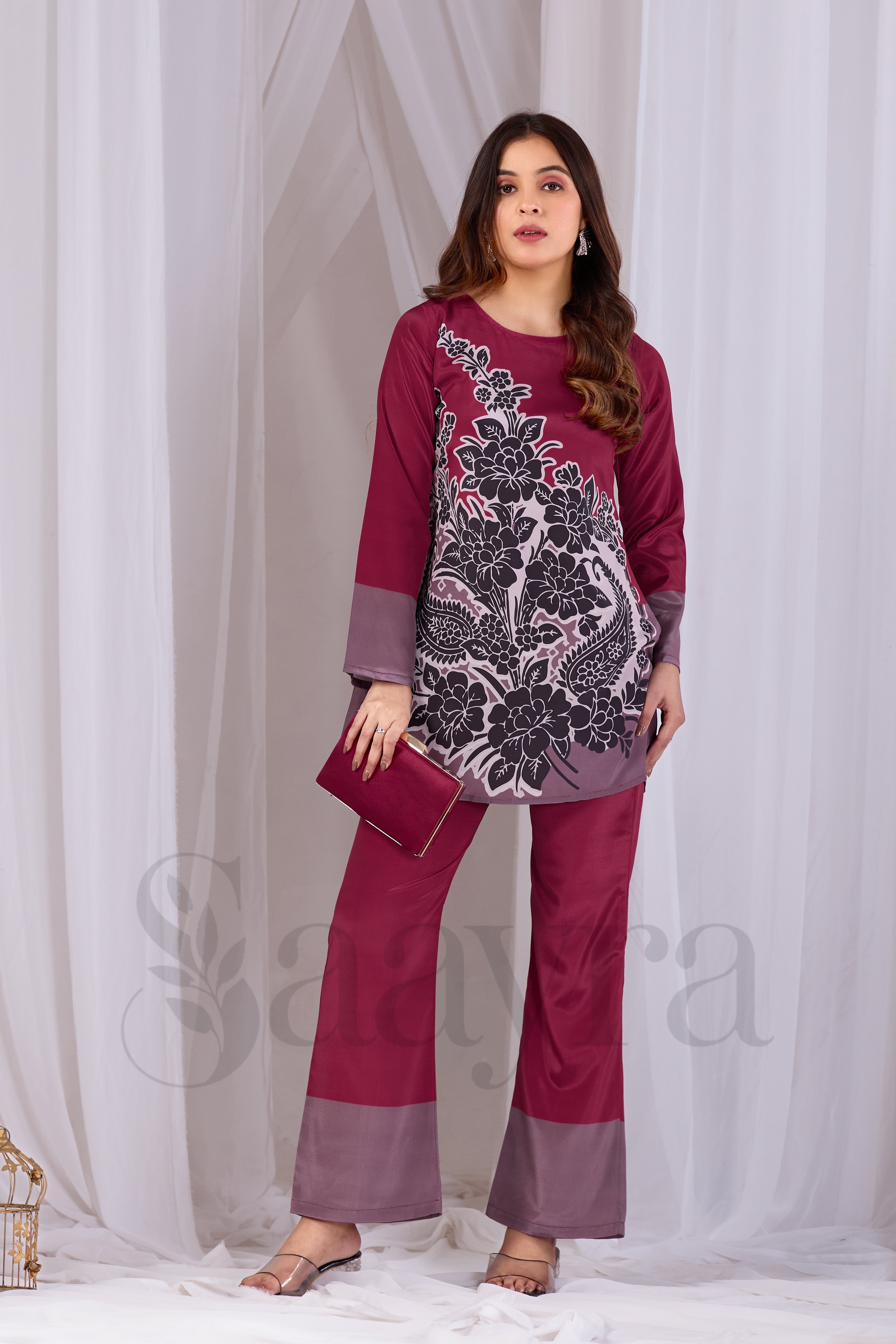 Dark Maroon Corset For…