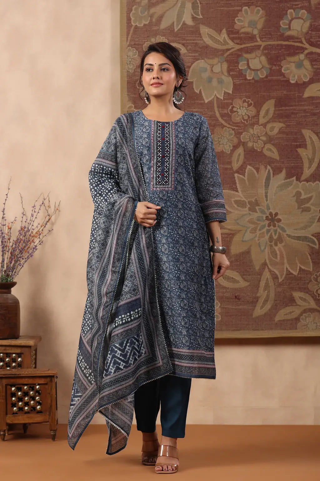 Women Blue Ethnic Motifs…
