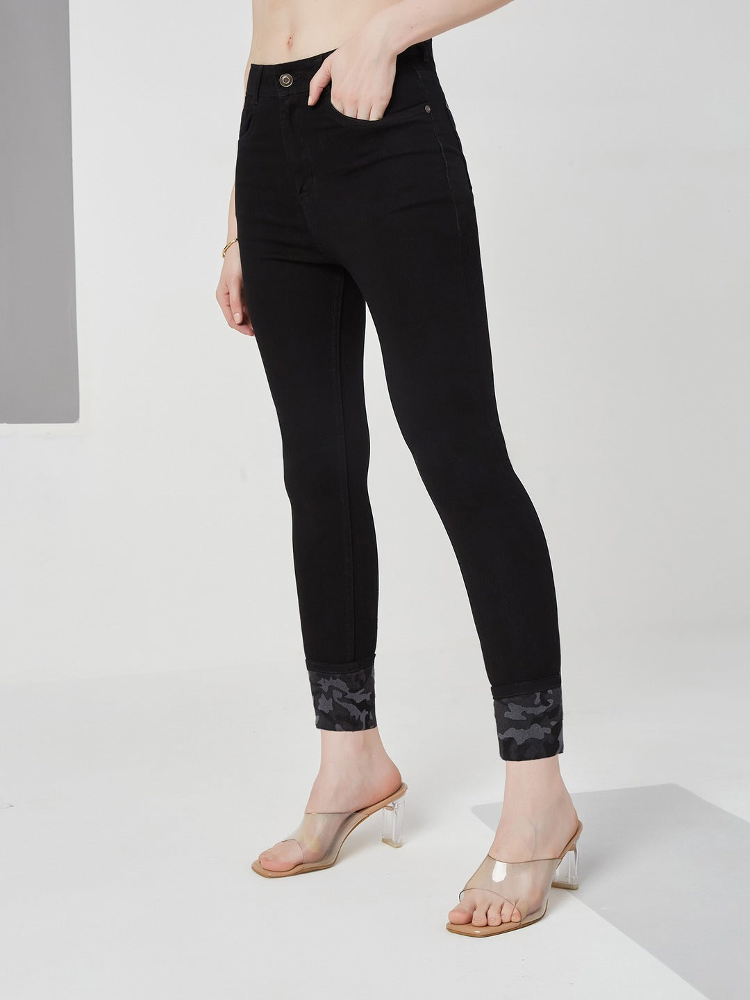 Black high-rise Slim Fit…