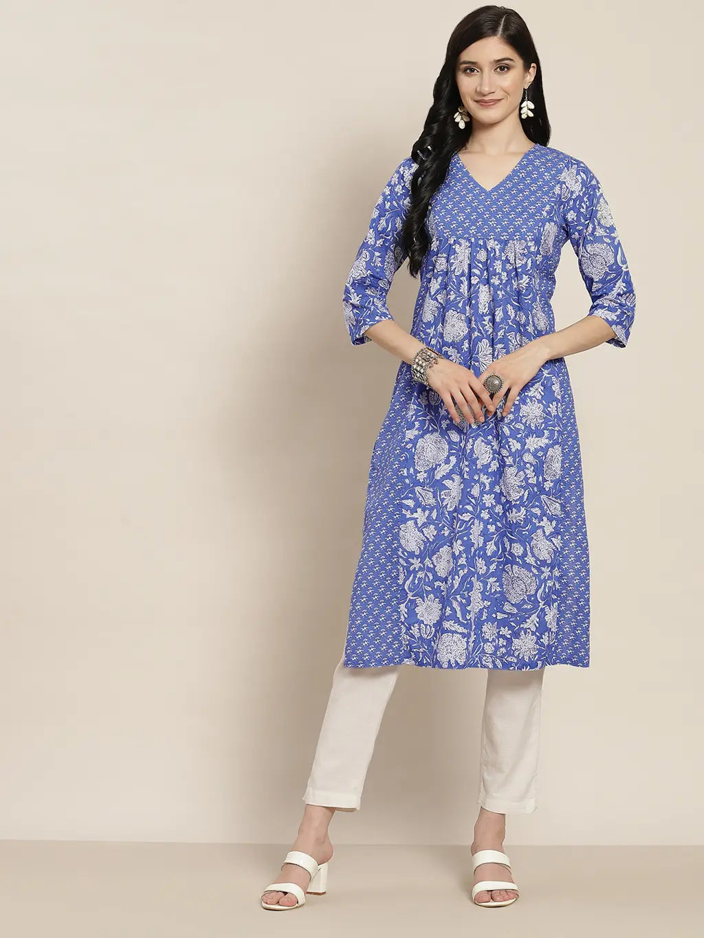 Women Blue Ethnic Motifs…