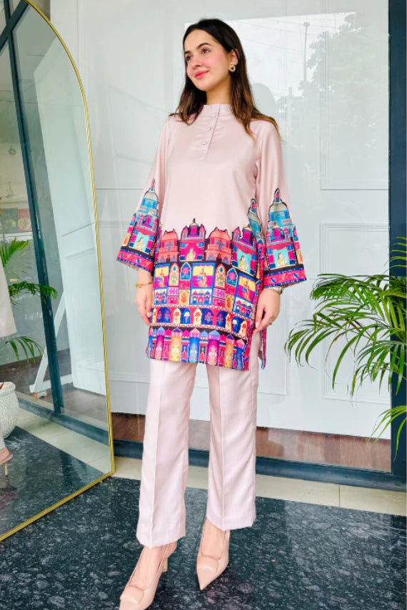 Blush Pink Cotton Kurta…
