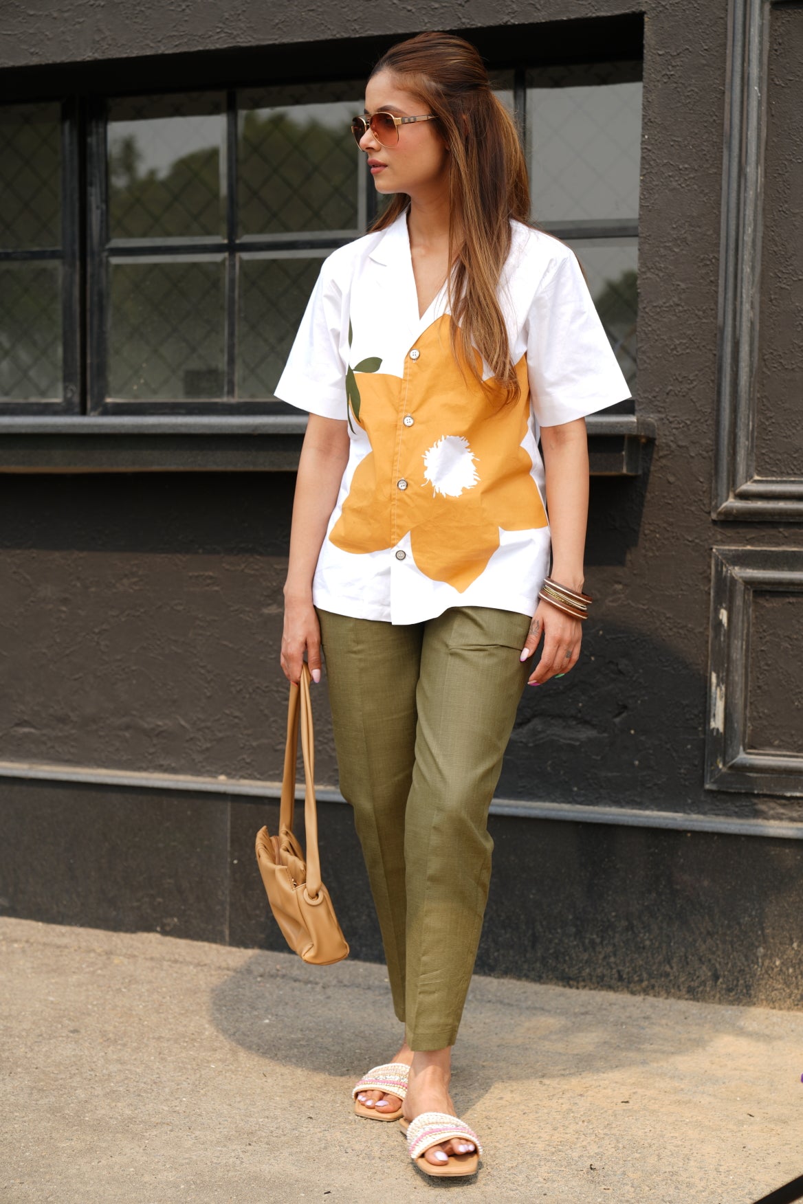 White blooming shirt…