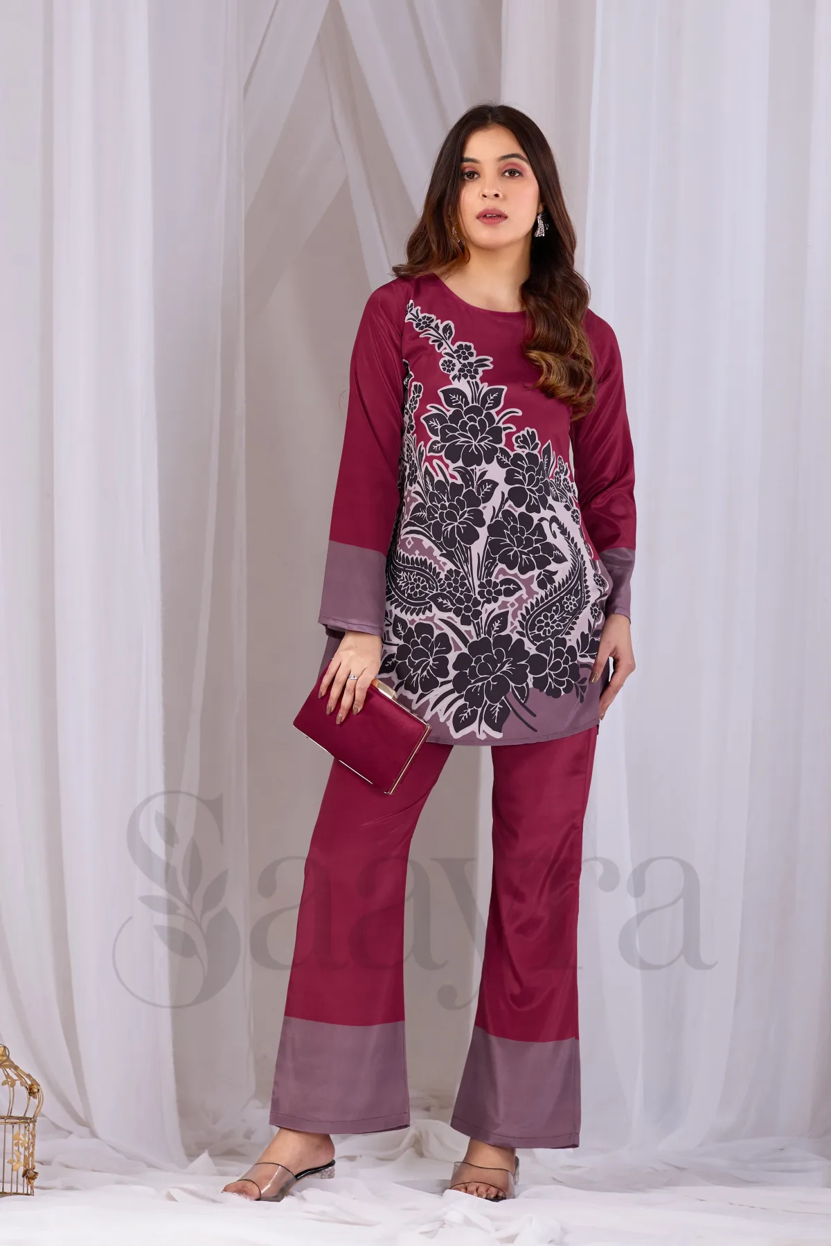 Dark Maroon Corset For Women